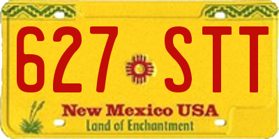 NM license plate 627STT