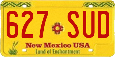 NM license plate 627SUD