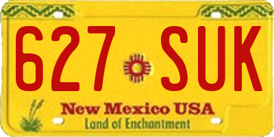 NM license plate 627SUK