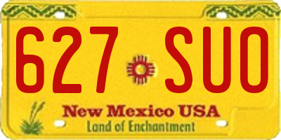 NM license plate 627SUO
