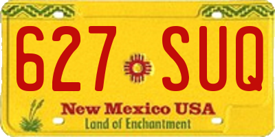 NM license plate 627SUQ