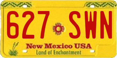 NM license plate 627SWN