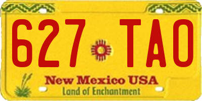 NM license plate 627TAO