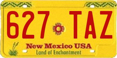 NM license plate 627TAZ