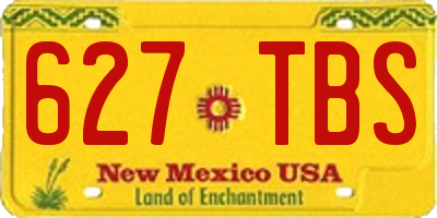 NM license plate 627TBS