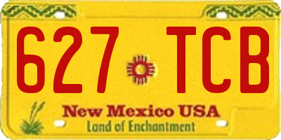 NM license plate 627TCB