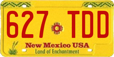NM license plate 627TDD