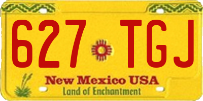 NM license plate 627TGJ