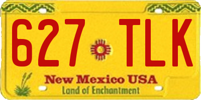 NM license plate 627TLK