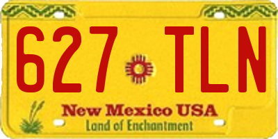 NM license plate 627TLN
