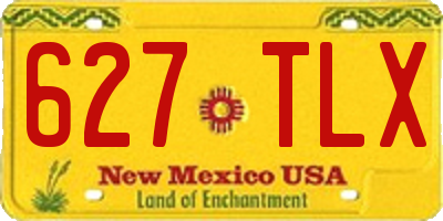NM license plate 627TLX