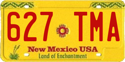 NM license plate 627TMA