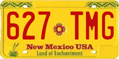 NM license plate 627TMG