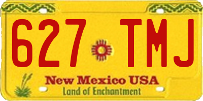NM license plate 627TMJ