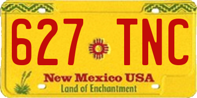 NM license plate 627TNC