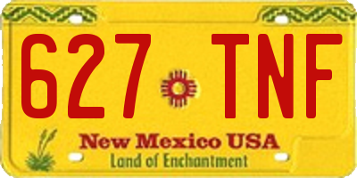 NM license plate 627TNF