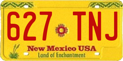 NM license plate 627TNJ