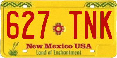 NM license plate 627TNK