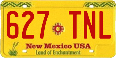 NM license plate 627TNL