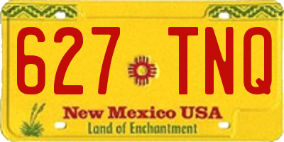 NM license plate 627TNQ