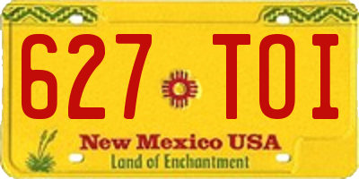 NM license plate 627TOI