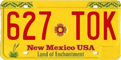 NM license plate 627TOK