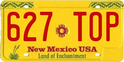 NM license plate 627TOP