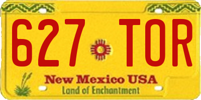 NM license plate 627TOR