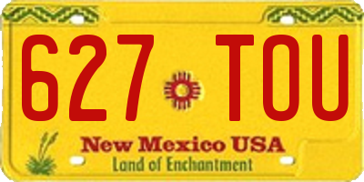 NM license plate 627TOU
