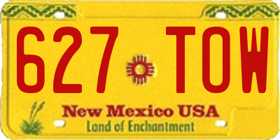 NM license plate 627TOW