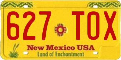 NM license plate 627TOX