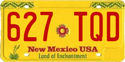 NM license plate 627TQD