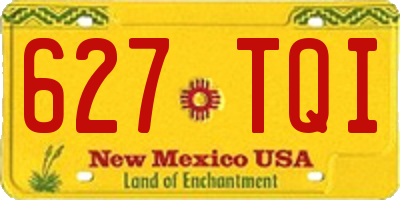 NM license plate 627TQI