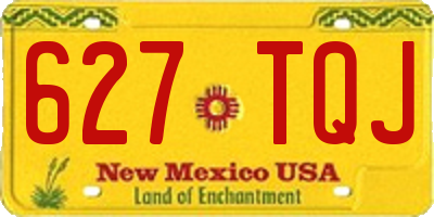 NM license plate 627TQJ