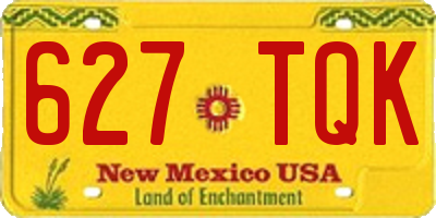 NM license plate 627TQK