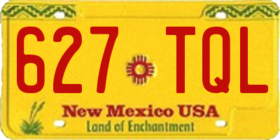 NM license plate 627TQL