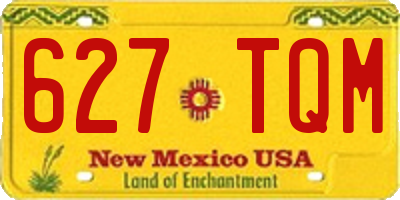 NM license plate 627TQM