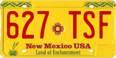 NM license plate 627TSF
