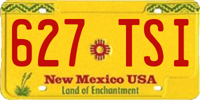 NM license plate 627TSI
