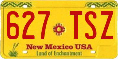 NM license plate 627TSZ