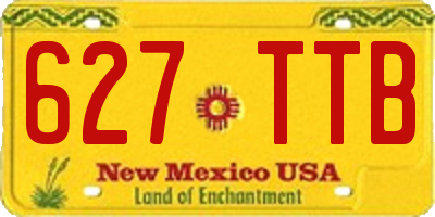 NM license plate 627TTB