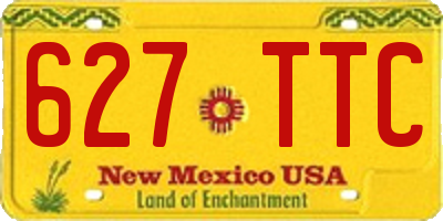 NM license plate 627TTC
