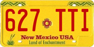 NM license plate 627TTI