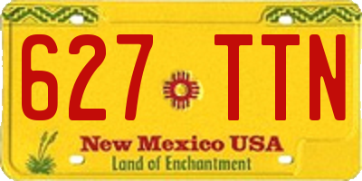 NM license plate 627TTN