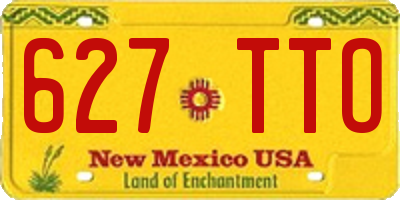 NM license plate 627TTO