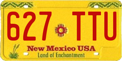 NM license plate 627TTU