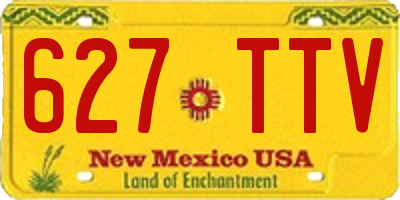 NM license plate 627TTV