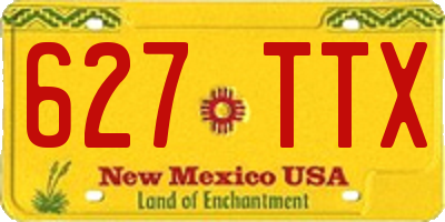 NM license plate 627TTX