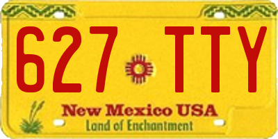 NM license plate 627TTY