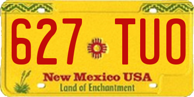 NM license plate 627TUO
